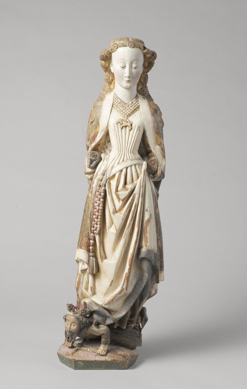 Svatá Barbora od Master of Coldwater, c. 1470 (vlašský ořech) od Netherlandish School