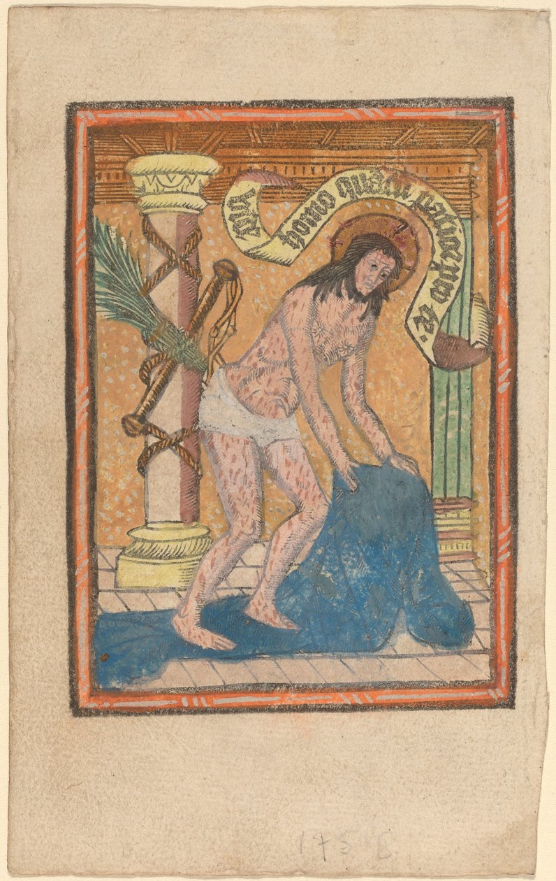 Muž smutku od Netherlandish or French 15th Century