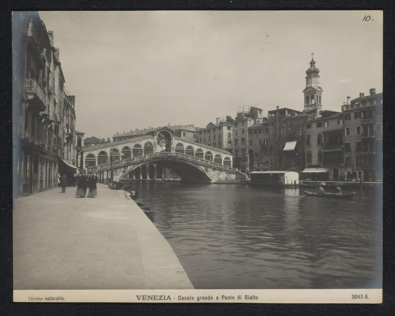 Pohled na most Rialto v Benátkách Benátky – Canale grande e Ponte di Rialto (název na objektu) od Neue Photographische Gesellschaft