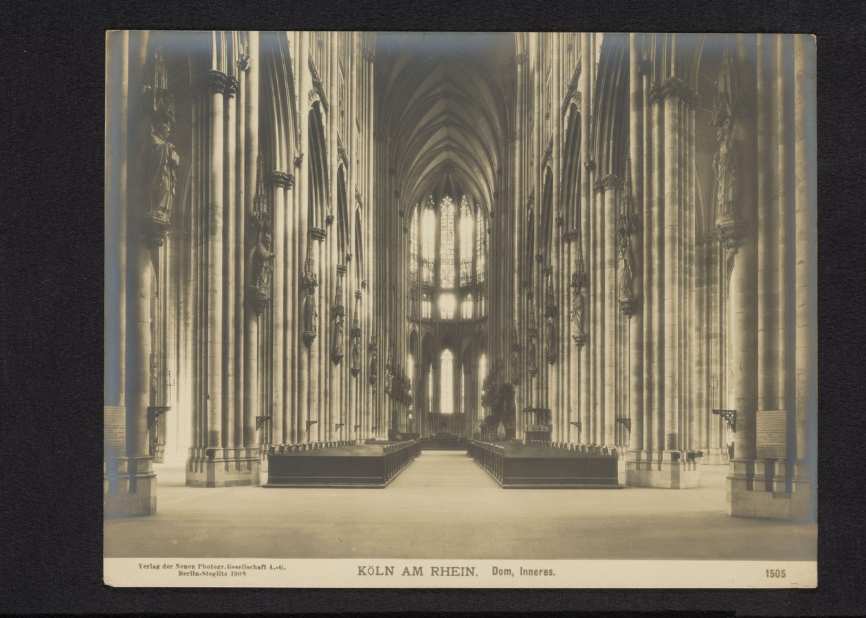 Interiér kolínské katedrály Kolín nad Rýnem. Dom, Inneres (název na objektu) od Neue Photographische Gesellschaft
