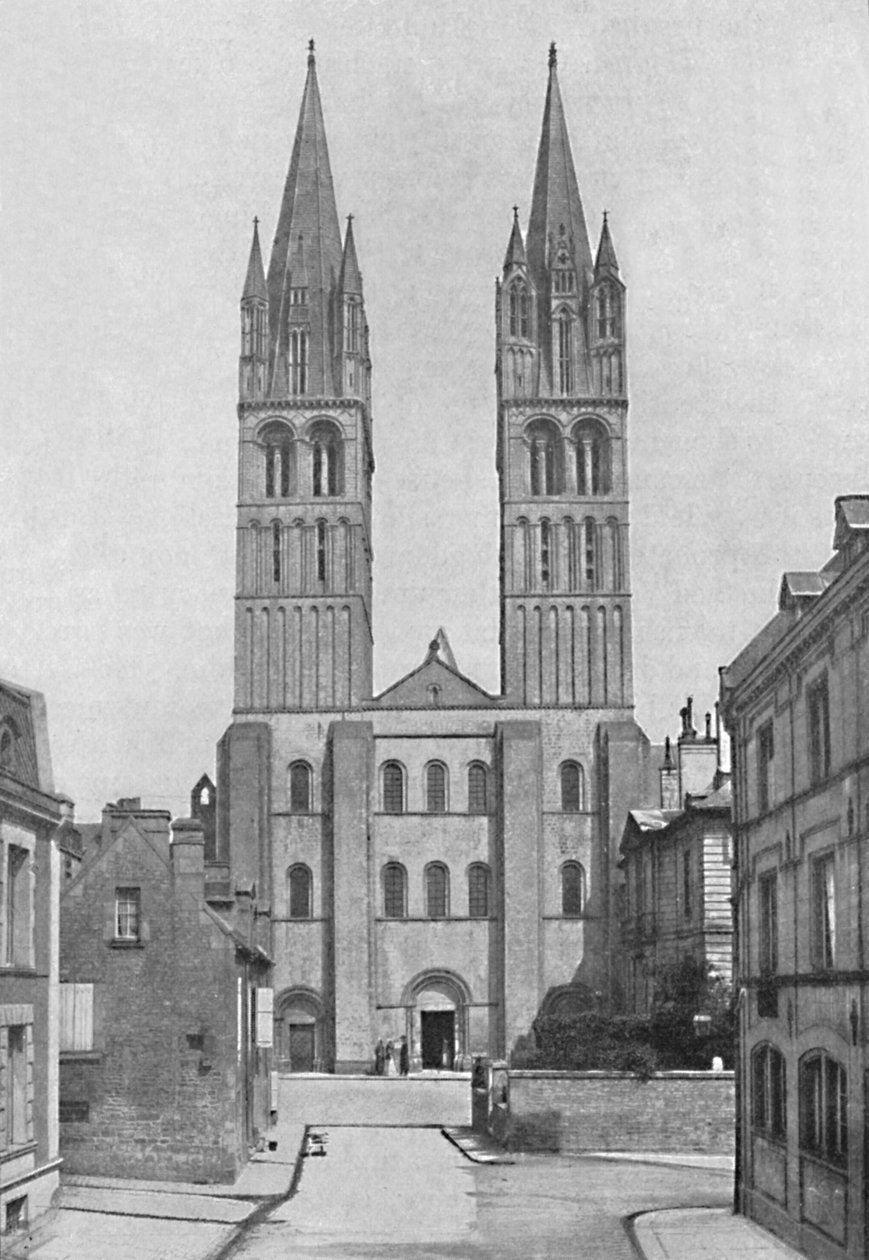 Kostel svatého Štěpána Abbaye Aux Hommes, Caen., 1902 od Neurdein