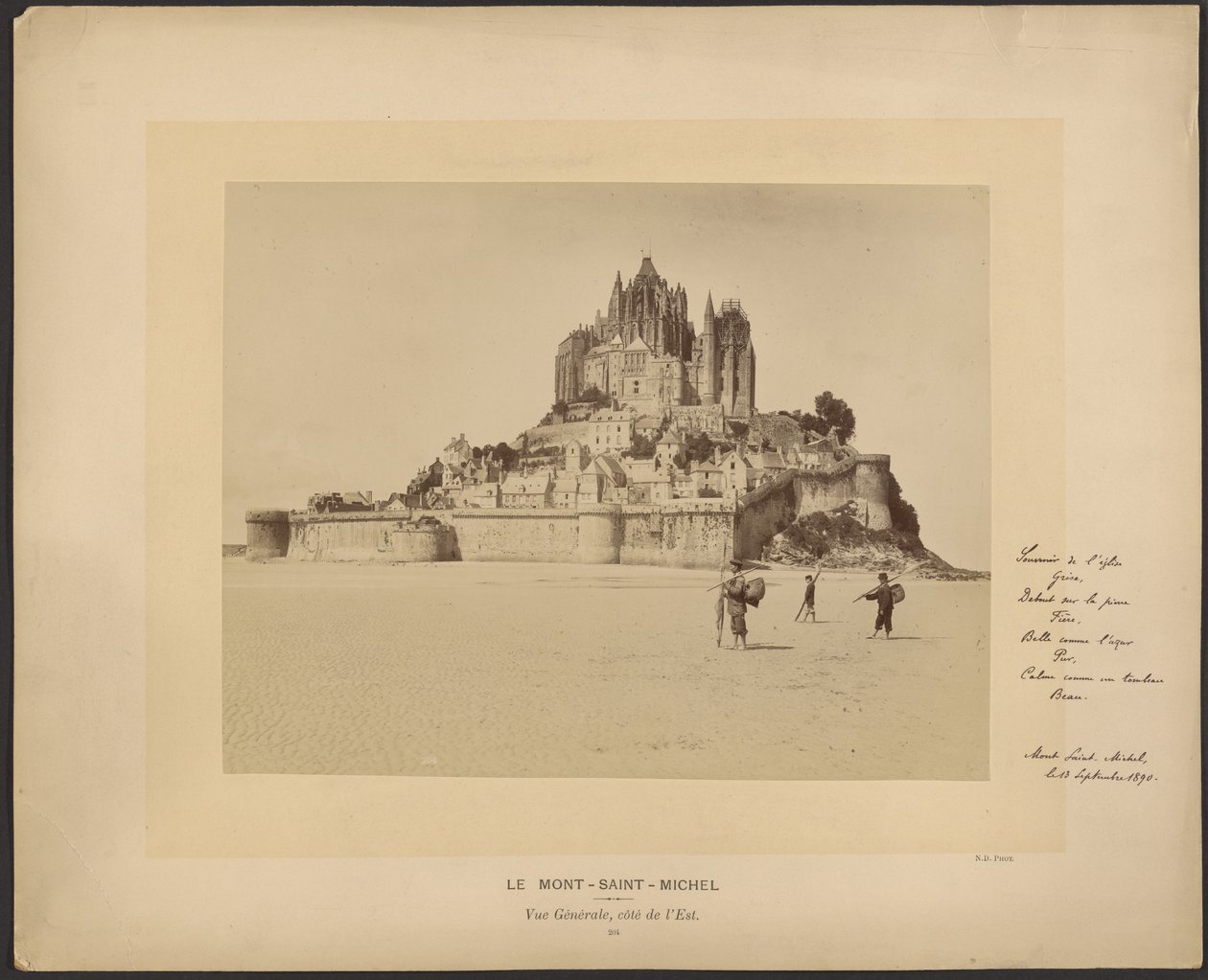 Mont-Saint-Michel, Celkový pohled, východní strana od Neurdein freres