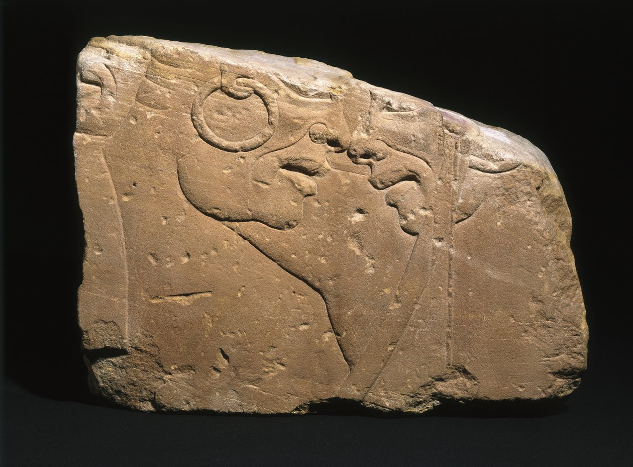 Poražení núbijští válečníci, ze Sesebi, Súdán, kolem 1352-1347 př.nl (pískovec) od New Kingdom Egyptian