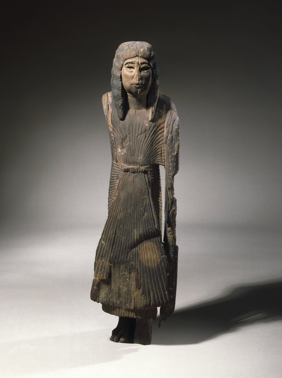 Stojící socha Si-Eset, cca 1279-1203 př. n. l. (dřevo) od New Kingdom Egyptian