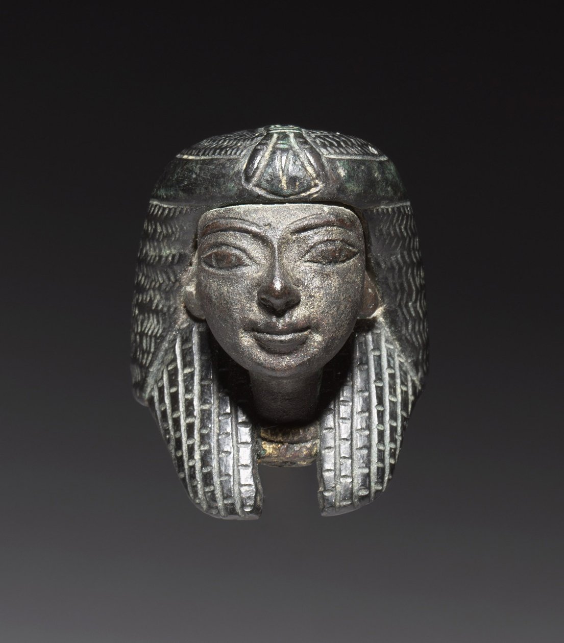 Bronzová hora z "Shawabty Bundle": Hlava, konec 18. až 19. dynastie, cca 1336-1256 př.n.l. od New Kingdom Egyptian