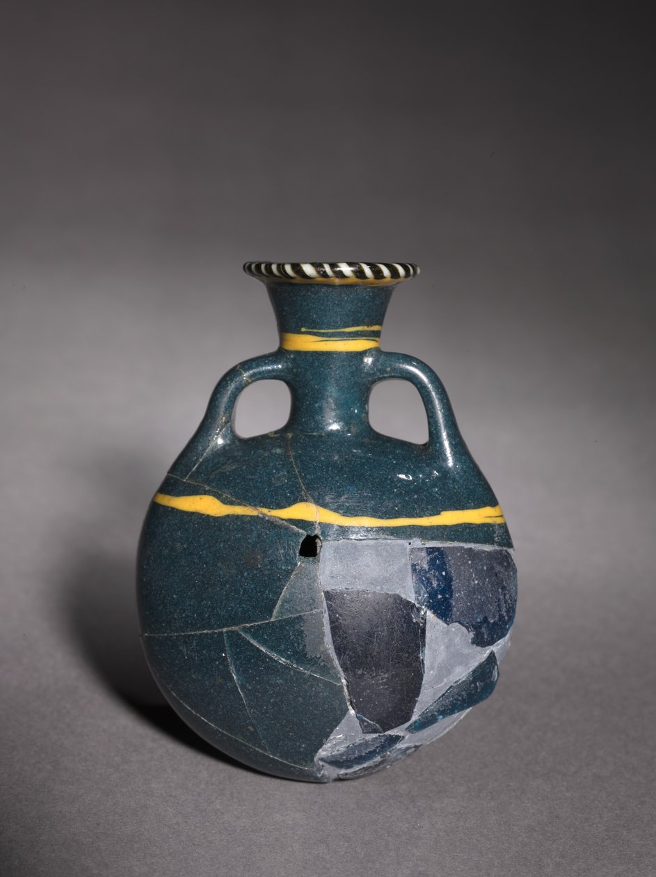 Lentoidní baňka nebo poutnická baňka, konec 18. až 19. dynastie, cca 1336-1186 př.n.l. od New Kingdom Egyptian