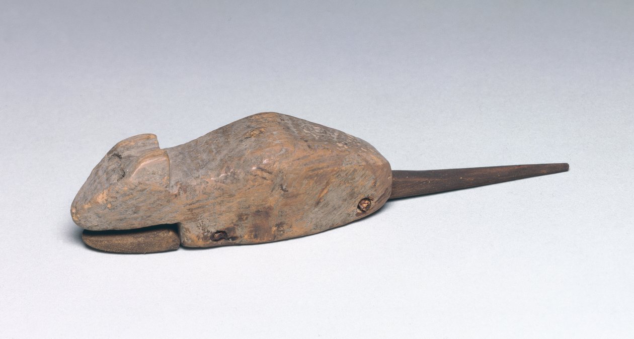 Myš na hraní s pohyblivou čelistí (dřevo) od New Kingdom Egyptian