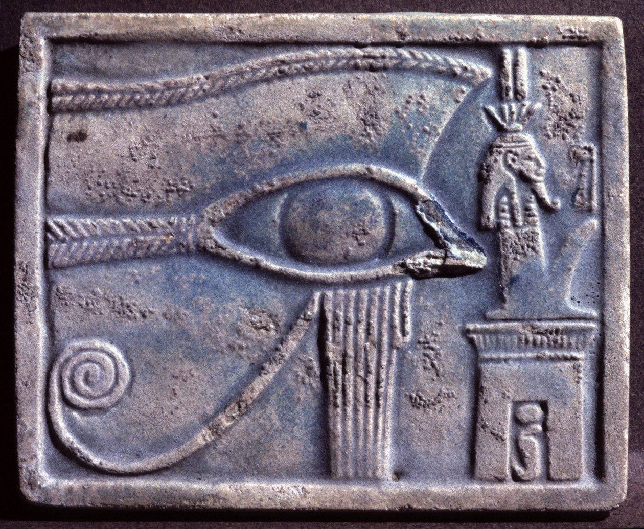 Udjatské oko, Nová Říše (asi 1570-1085 př. n. l.) (reliéf) od New Kingdom Egyptian