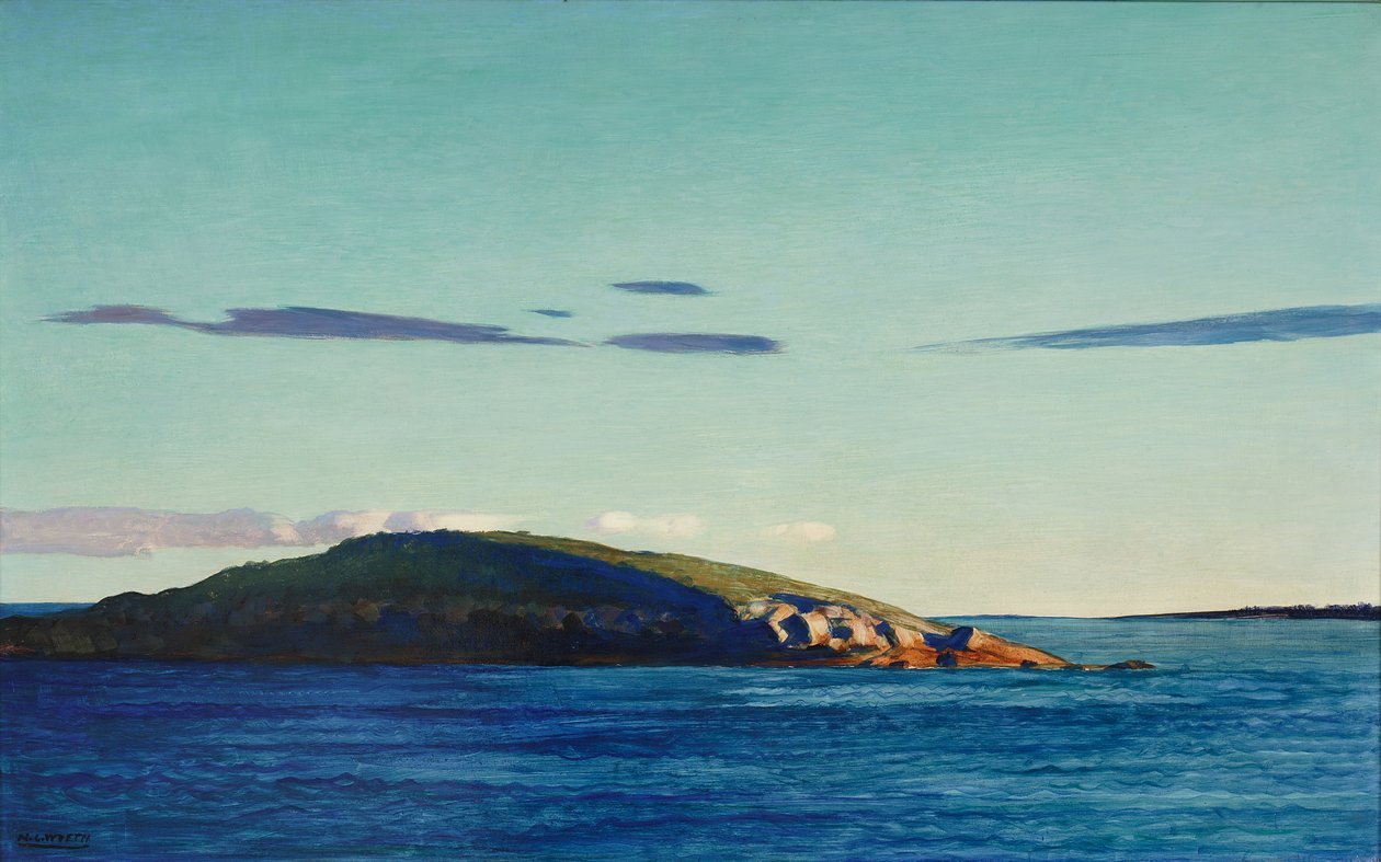 Blubber Island, Maine, 1938 (olej na gesso) od Newell Convers Wyeth