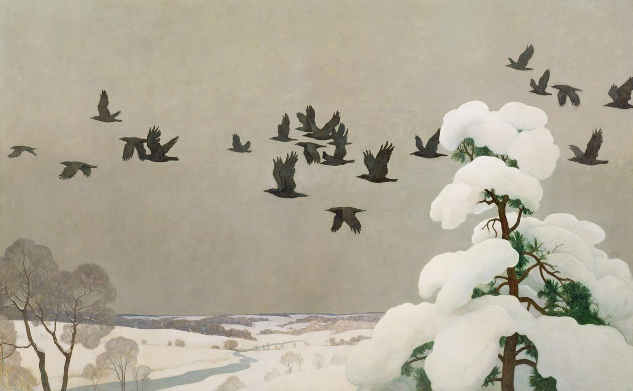 Vrány v zimě, 1941 od Newell Convers Wyeth