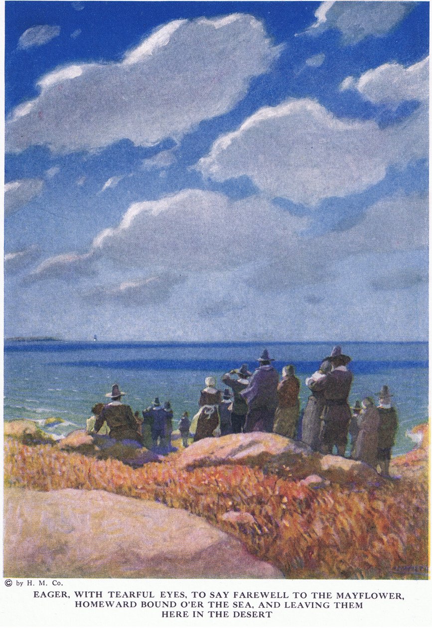 Touží se se slzami v očích rozloučit s Mayflower od Newell Convers Wyeth