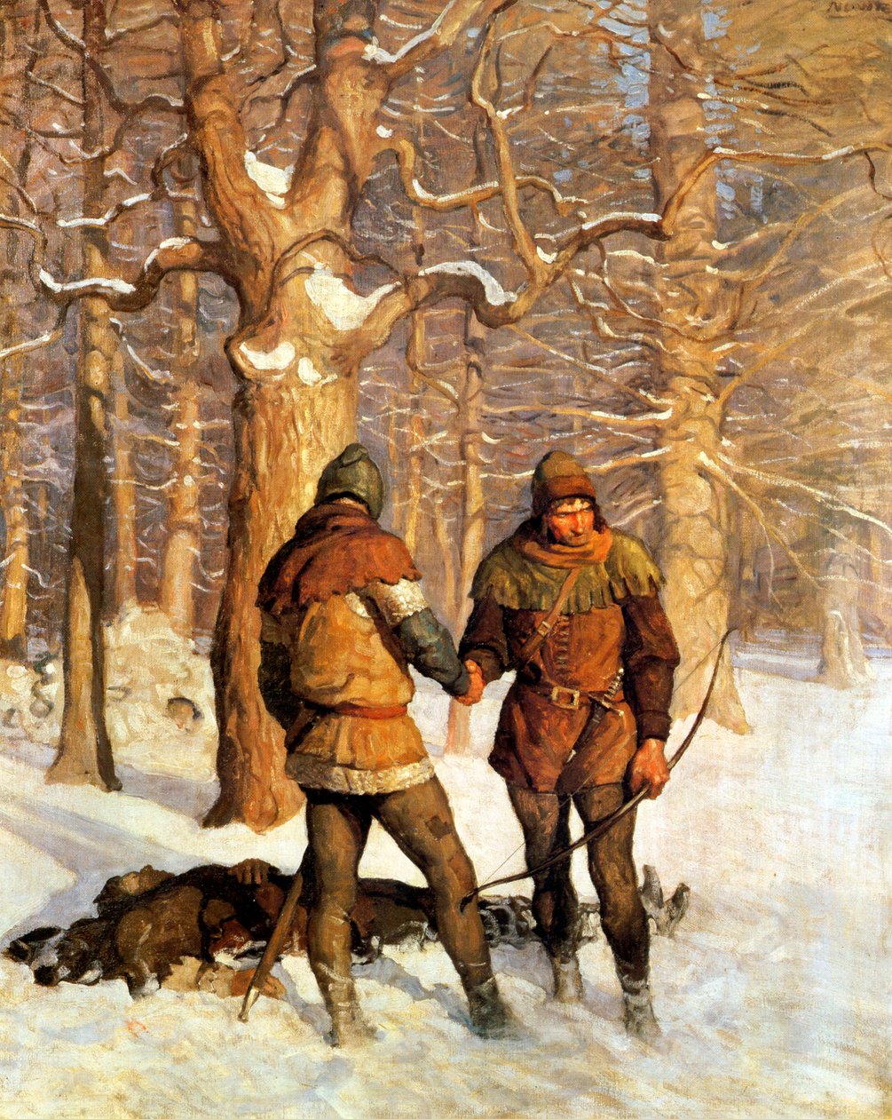 Ilustrace pro "The Black Arrow", Robert Louis Stevenson, 1916 od Newell Convers Wyeth