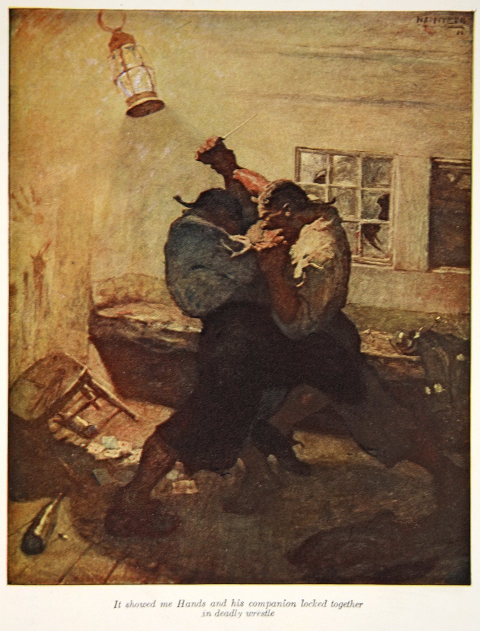 Ukazovalo mi to Ruce a jeho společníka, sepjaté spolu ve smrtícím zápase, ilustrace z 