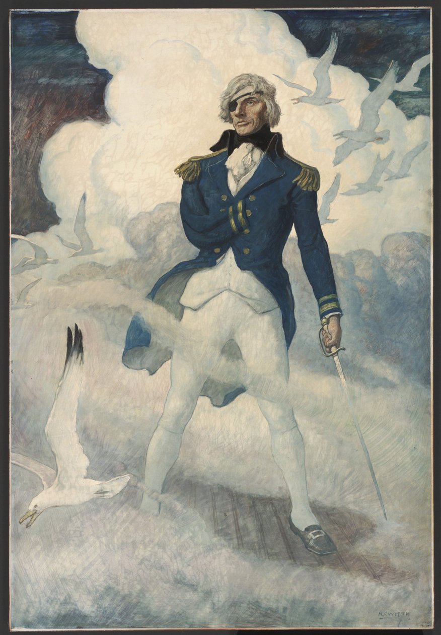 The Admirals Ghost, kolem roku 1939 (olej na renesančním panelu) od Newell Convers Wyeth