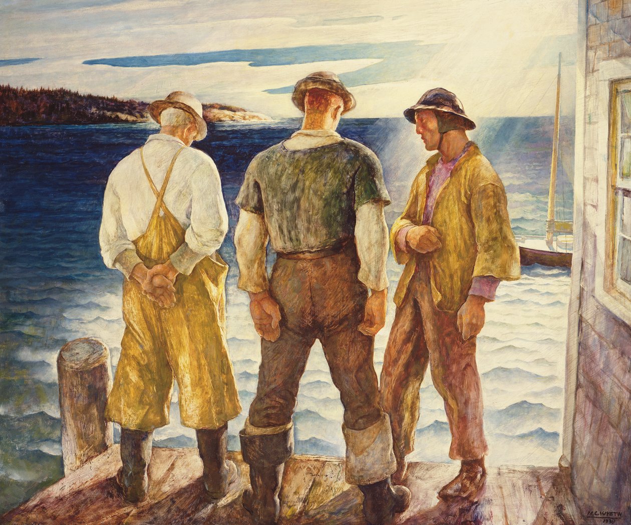 Tři rybáři, 1938 od Newell Convers Wyeth