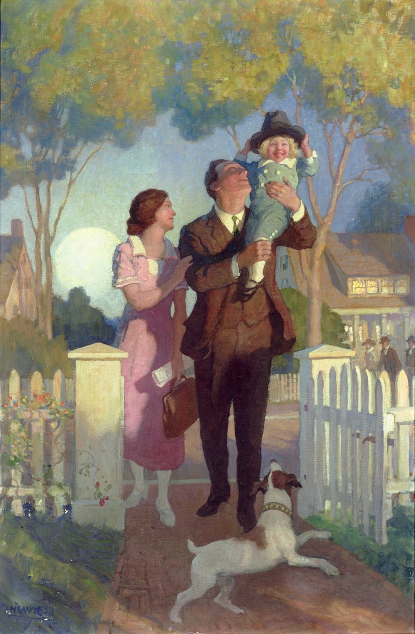 Příjezd domů (olej) od Newell Convers Wyeth