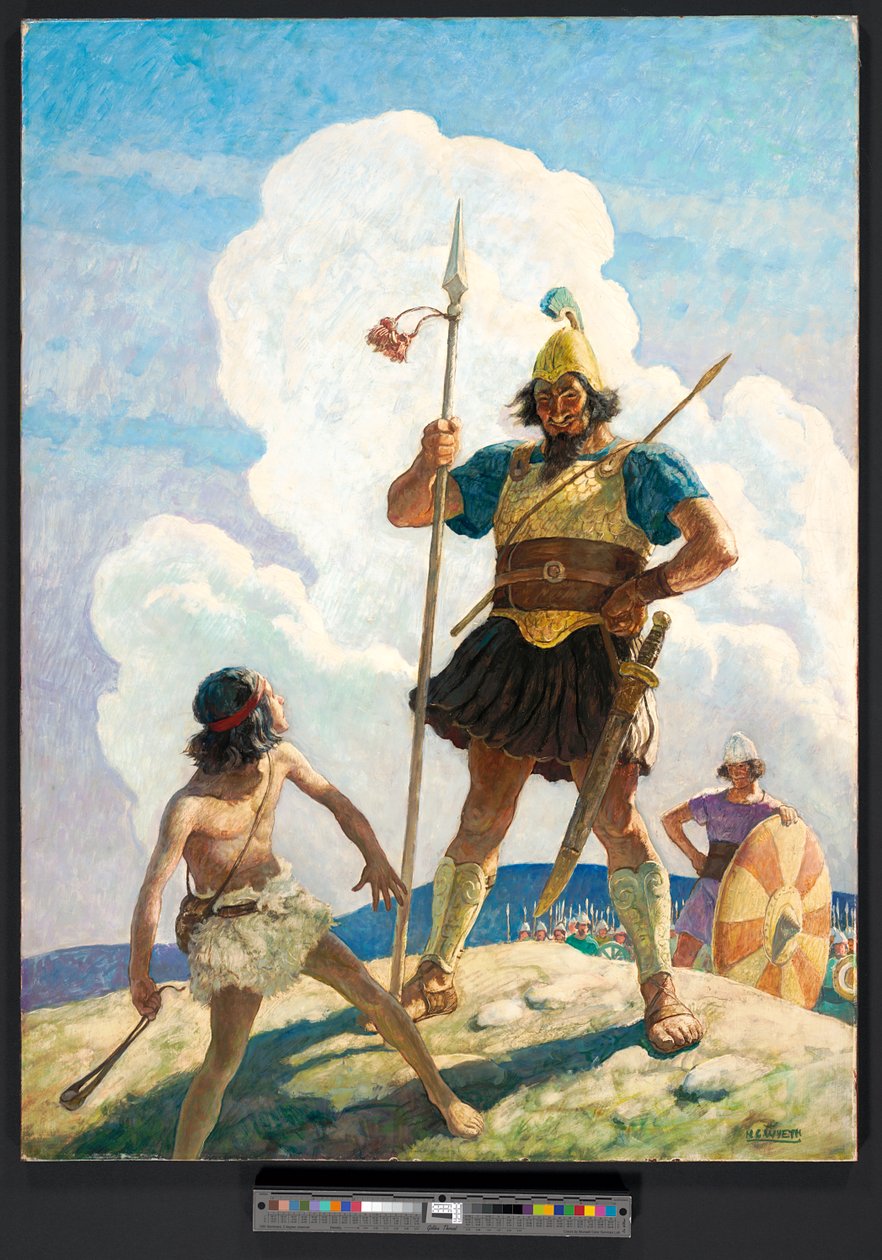 David a Goliáš, c. 1939 (malba) od Newell Convers Wyeth