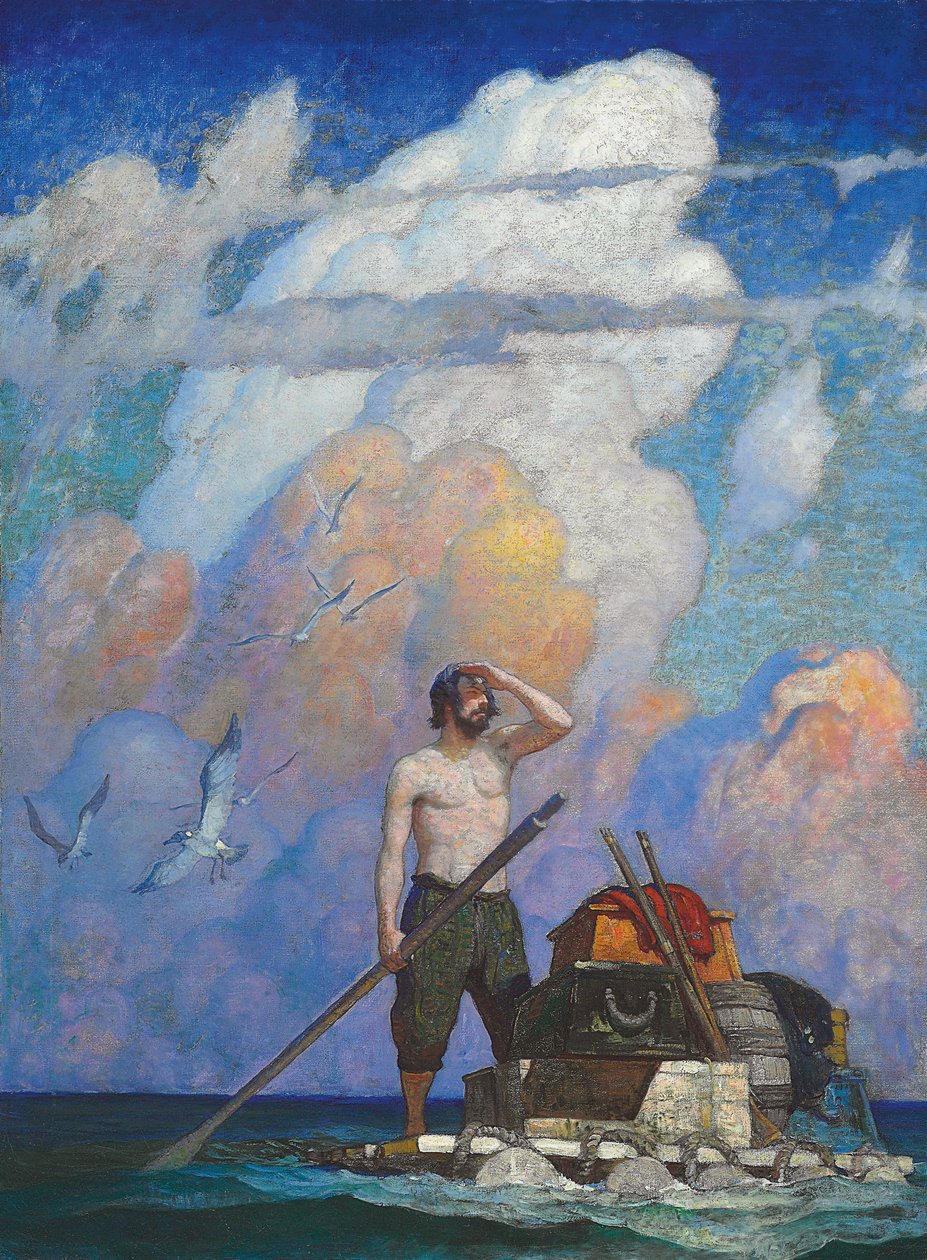 Na míli, nebo tak nějak, můj vor šel velmi dobře od Newell Convers Wyeth