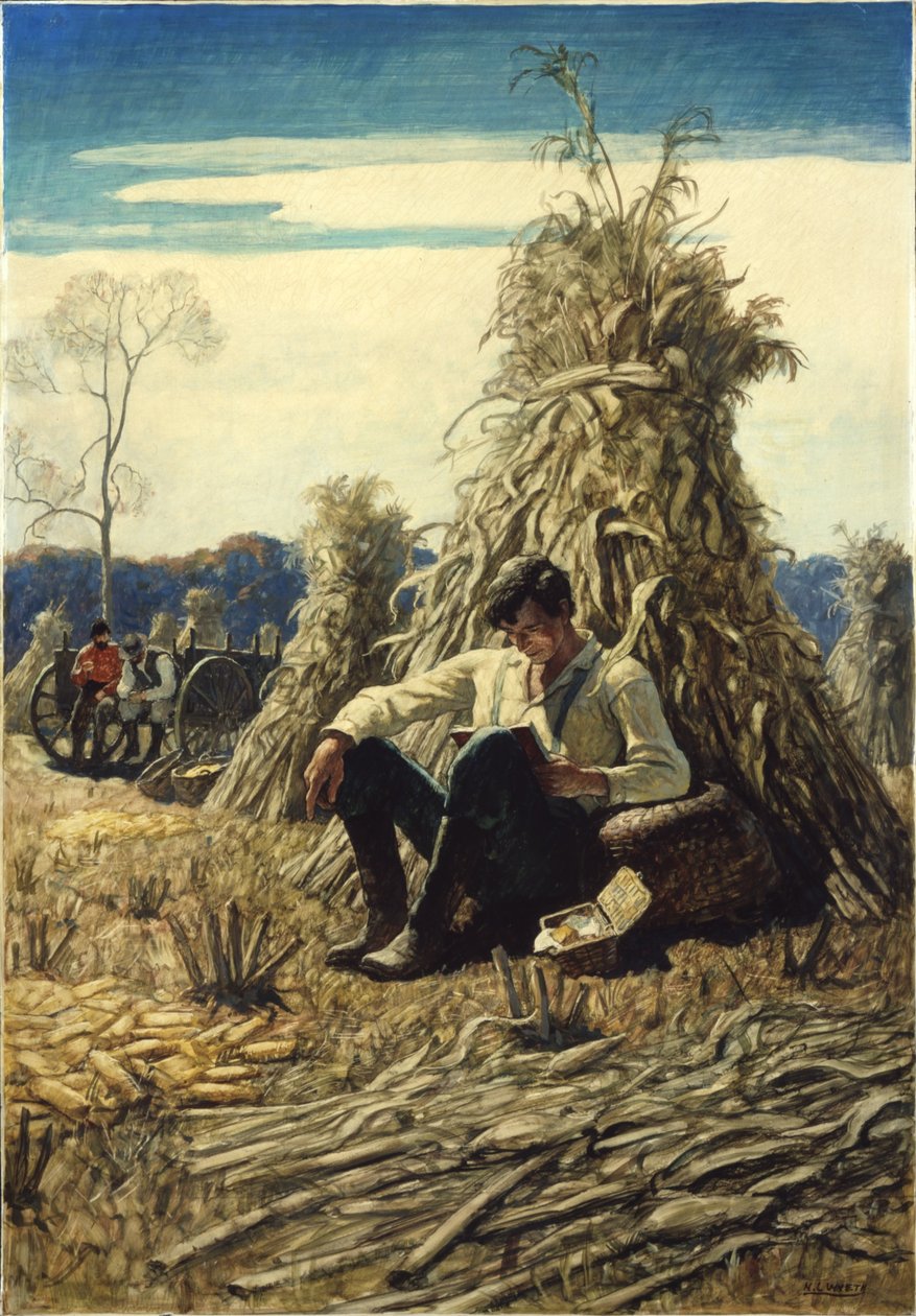 Peculiarsome Abe, 1940 (olej na renesančním panelu) od Newell Convers Wyeth