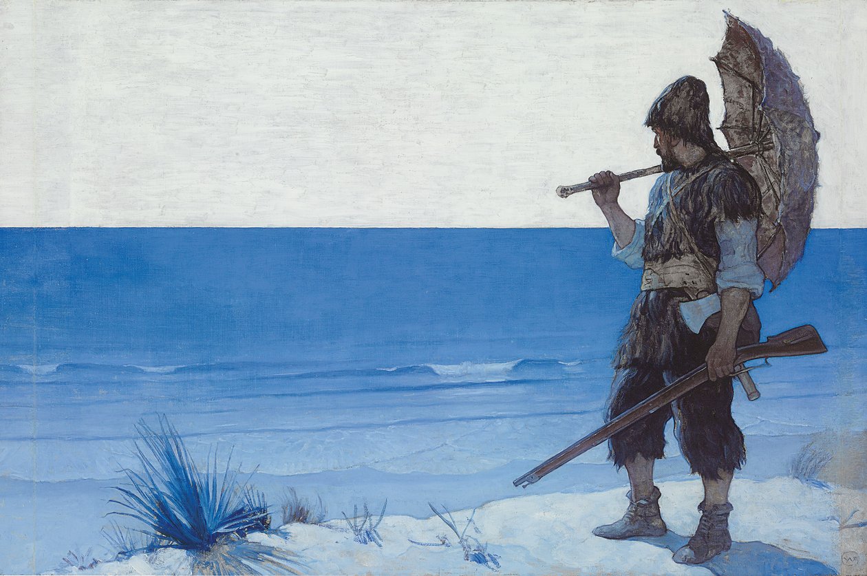 Robinson Crusoe: Předsádka od Newell Convers Wyeth