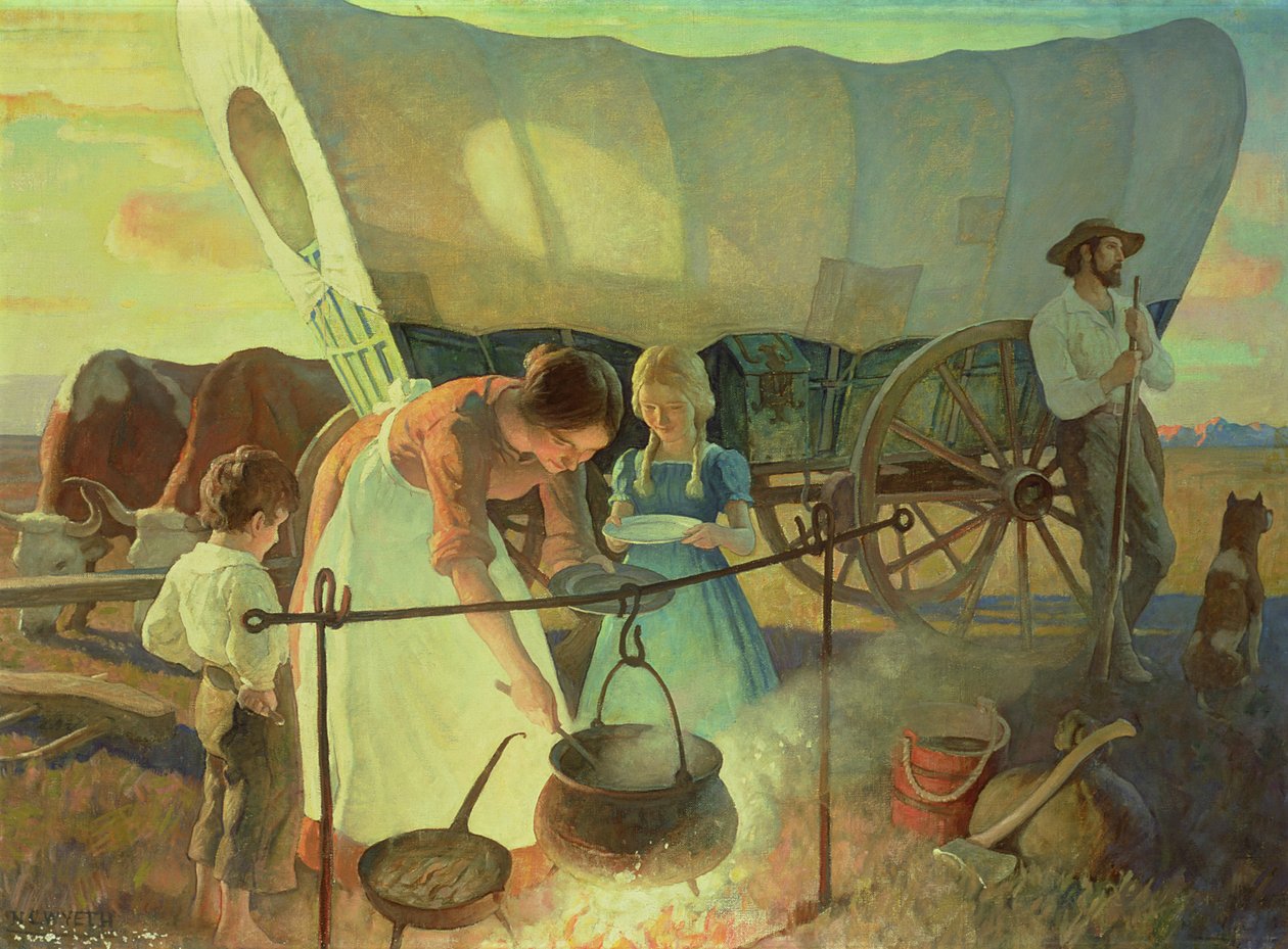 Hledání nového domova (olej na plátně) od Newell Convers Wyeth