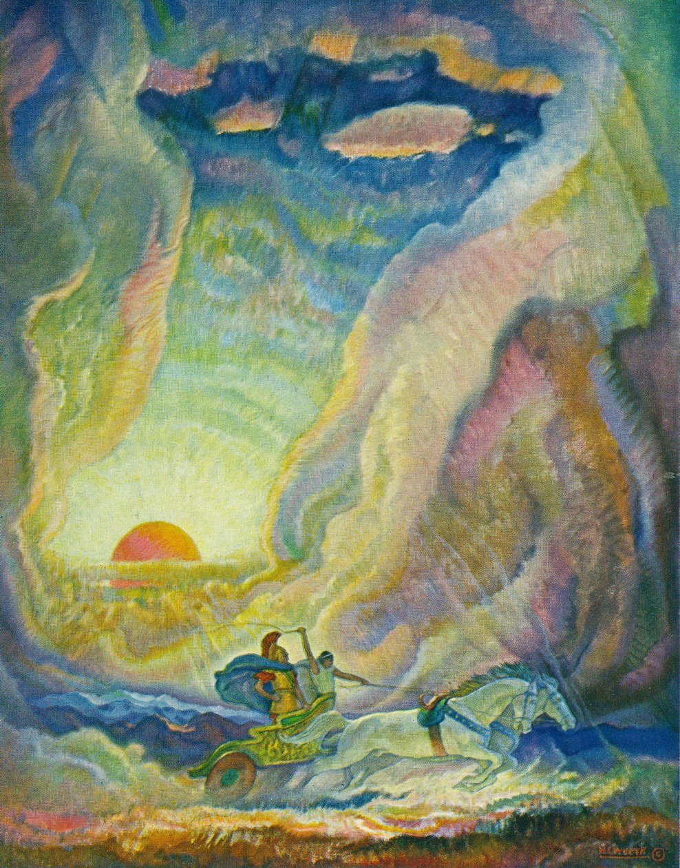 Telemachus v Nestorově voze od Newell Convers Wyeth