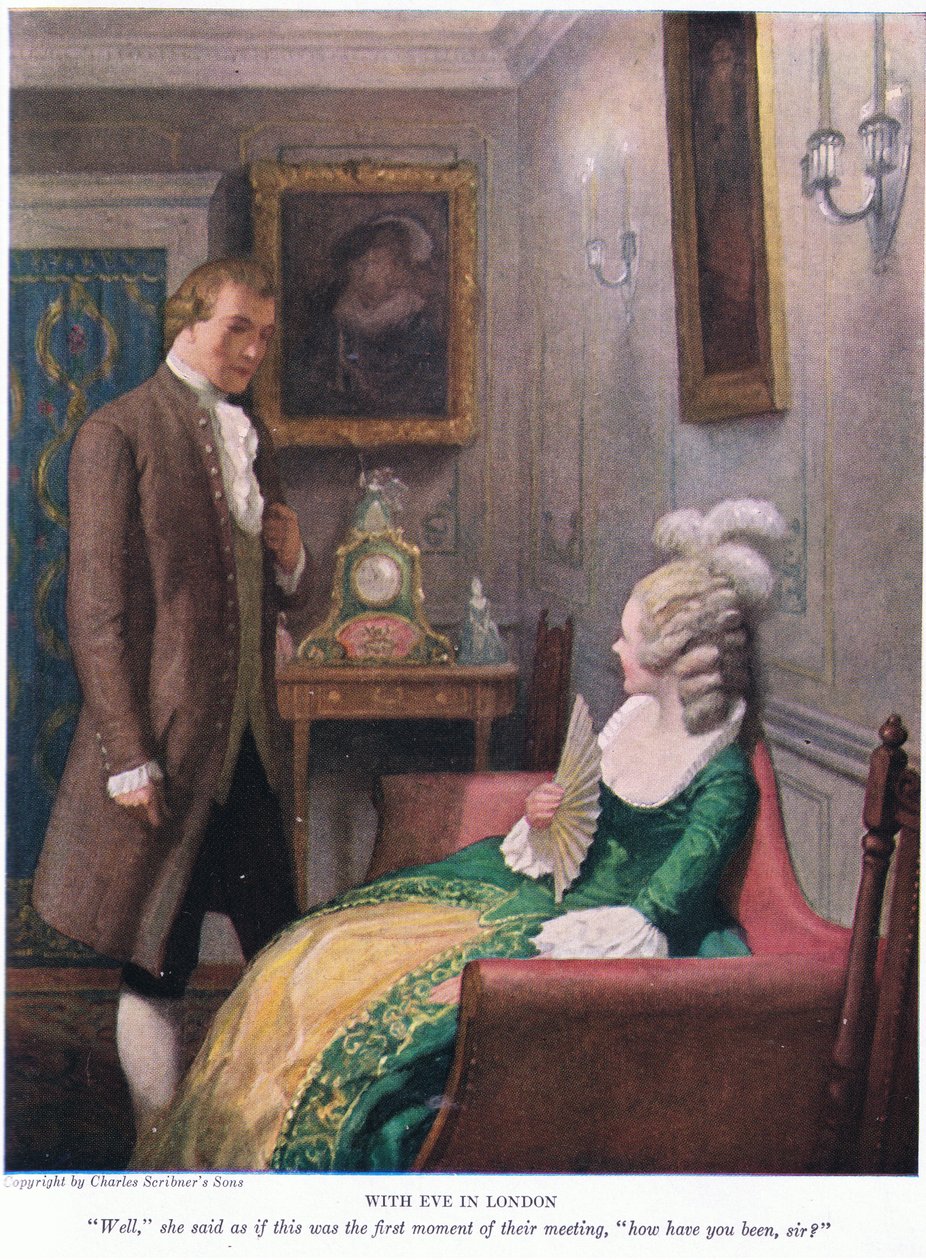 S Evou v Londýně! No, řekla, jako by to byl první okamžik jejich setkání, jak se máte, pane?, 1928 od Newell Convers Wyeth