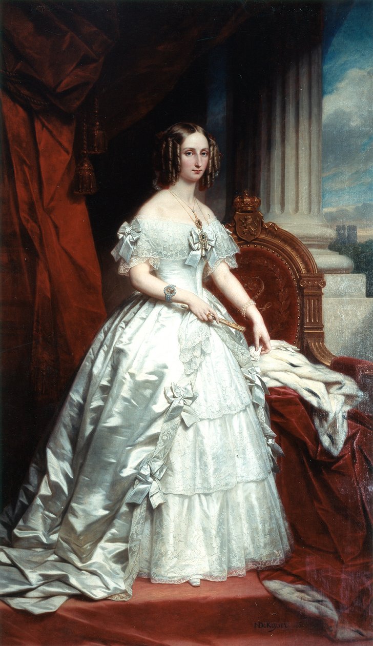 Nizozemština: Portrét královny Marie-Luisy Portrét královny Marie-Luisy od Nicaise de Keyser