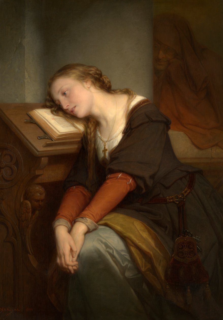 Markéta v kostele (olej na plátně) od Nicaise de Keyser