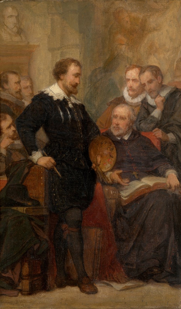 Peter Paul Rubens ve svém ateliéru (olej) od Nicaise de Keyser