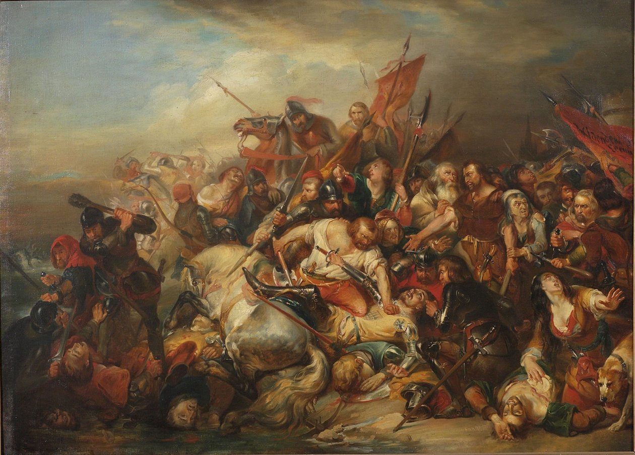 Bitva o Zlaté ostruhy 11. července 1302. od Nicaise de Keyser
