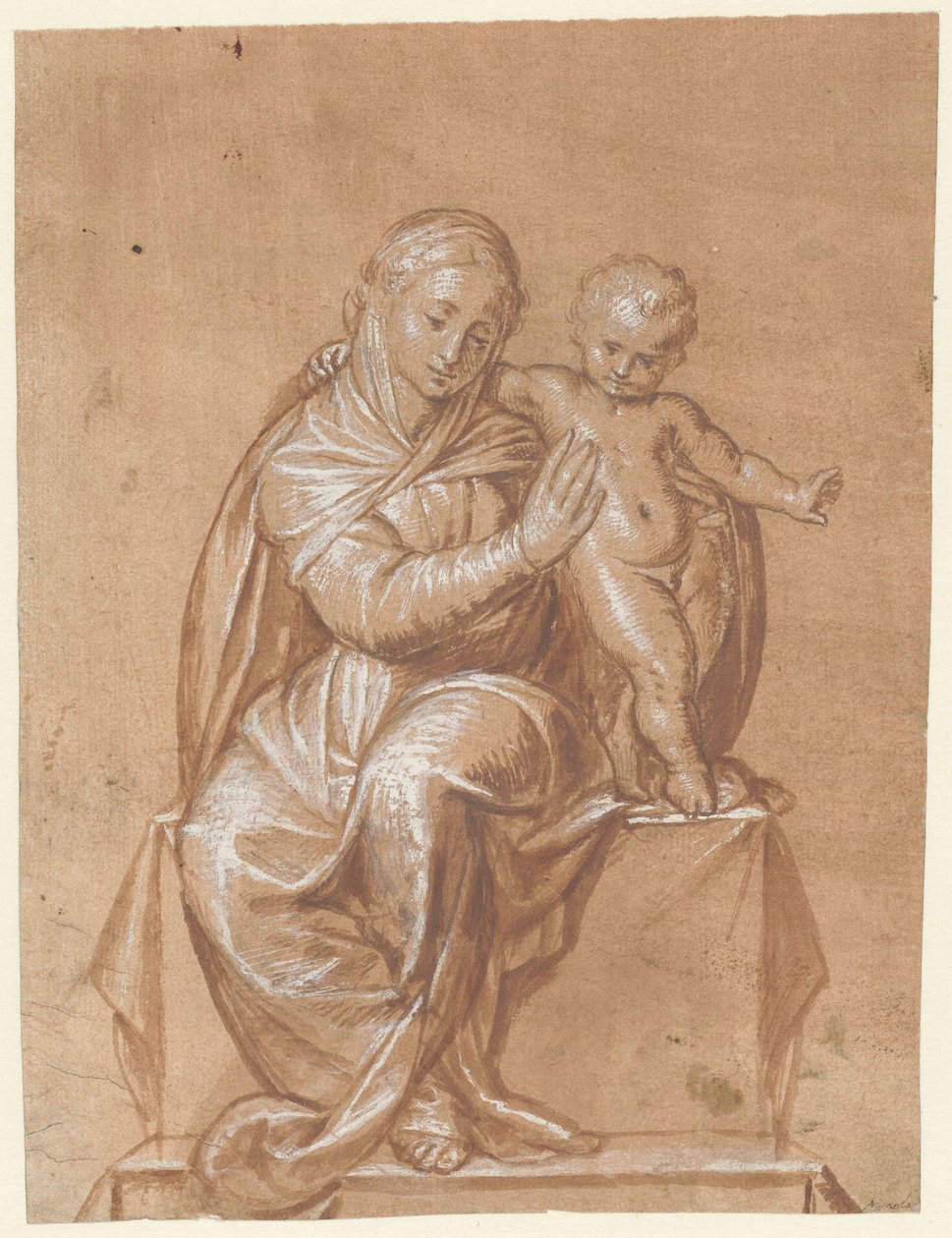 Sedící Madonna s dítětem od Niccolò Giolfino (I)