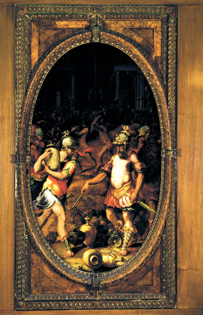 Vyplenění města, 1572 (břidlice) od Niccolo Betti