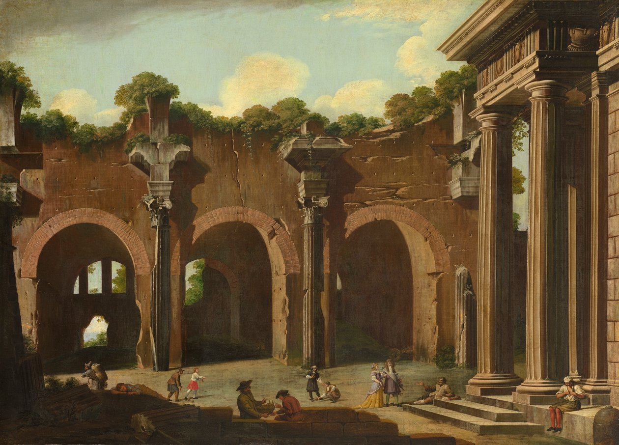 Konstantinova bazilika s dórskou kolonádou, 1685-90 od Niccolo Codazzi