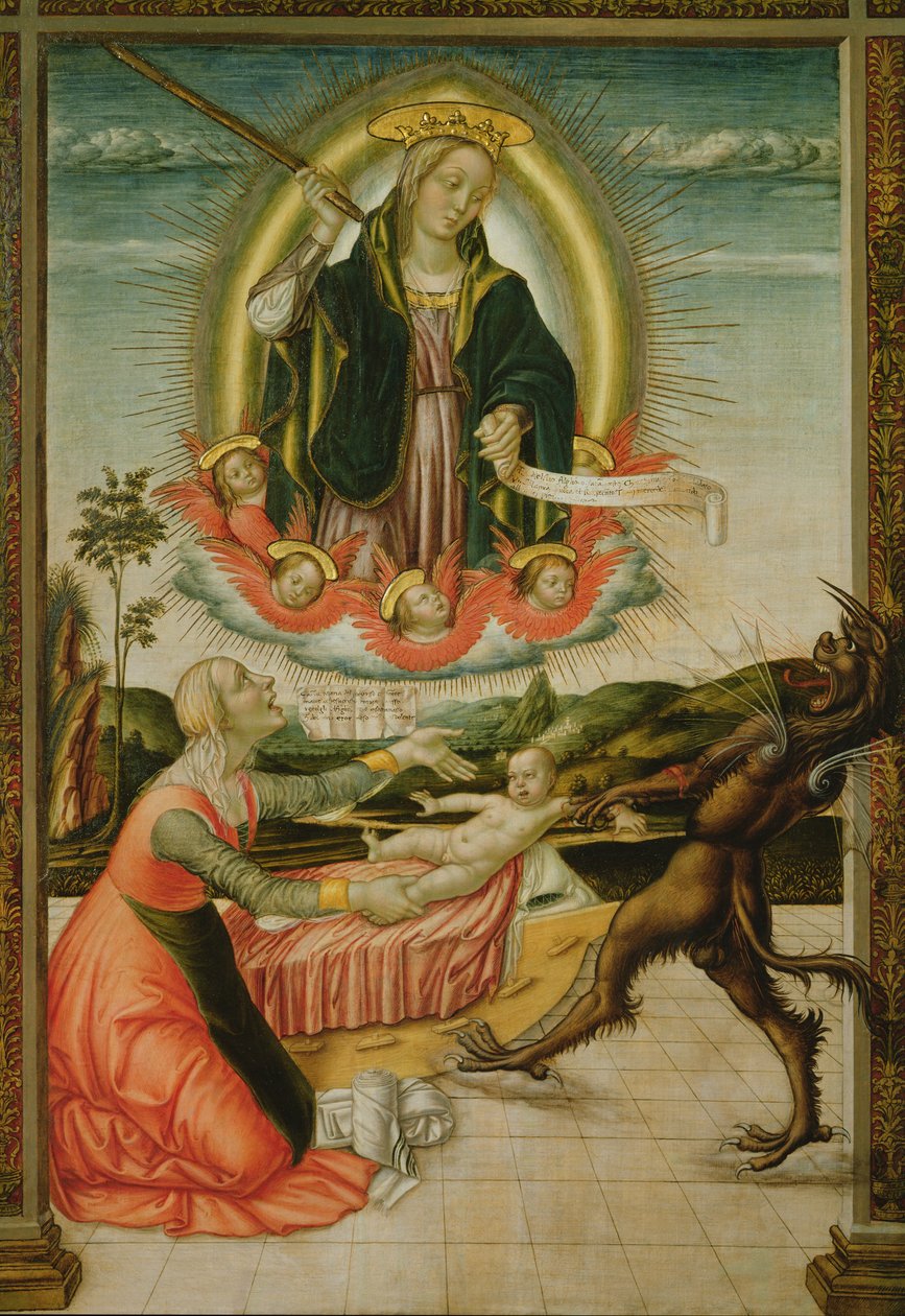 Lady of Relief (tempera na palubě) od Niccolo di Liberatore