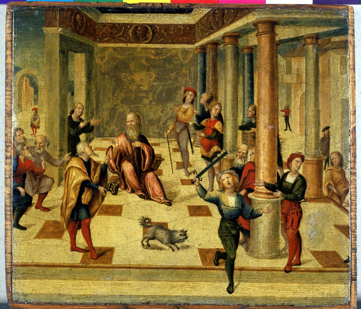 Scéna z římské historie (tempera na dřevě) od Niccolo the Younger Giolfino