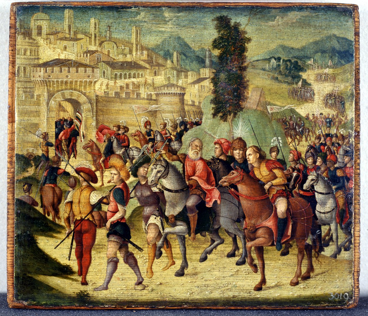 Scéna z římské historie (tempera na dřevě) od Niccolo the Younger Giolfino