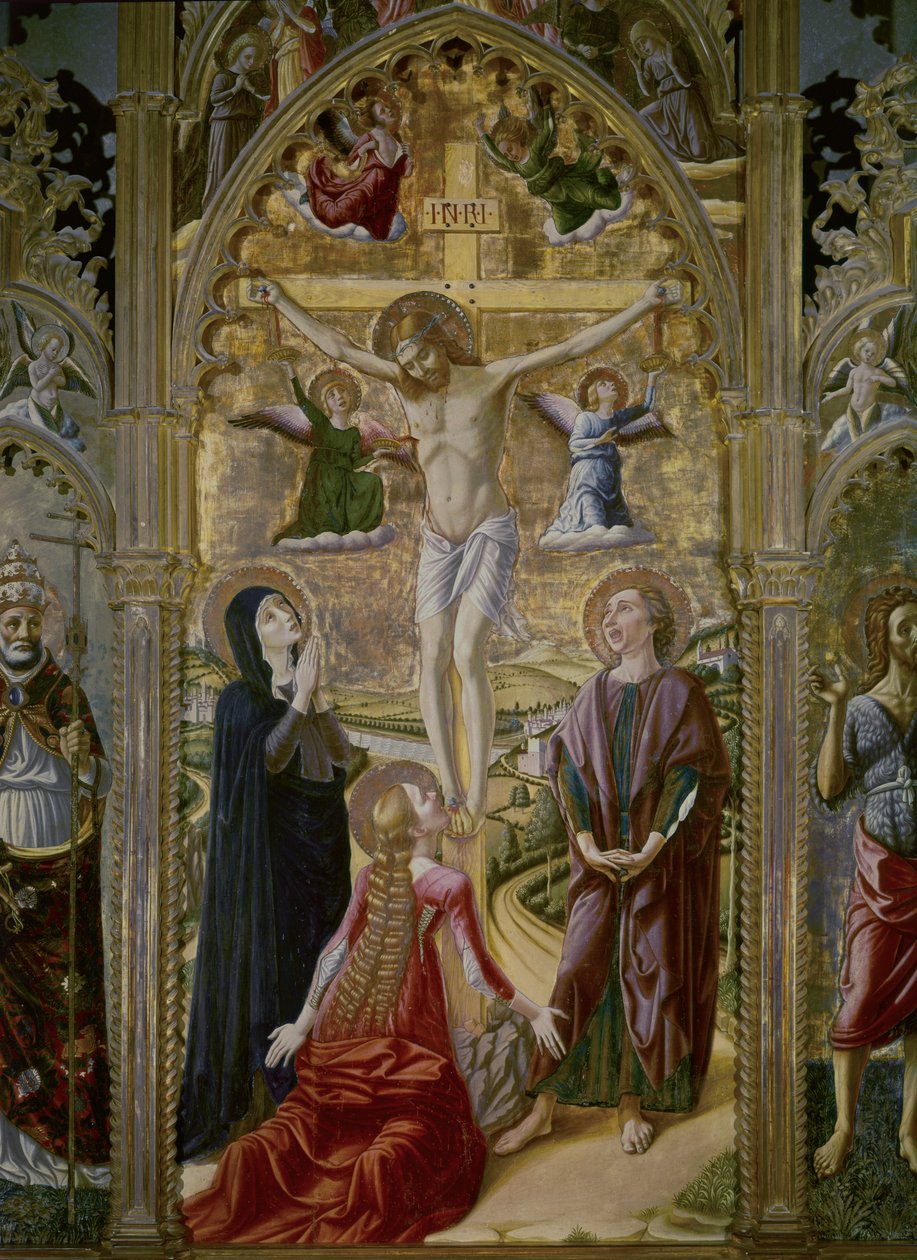Ukřižování. 1480. (tempera a zlato na desce) od Niccolo Alunno