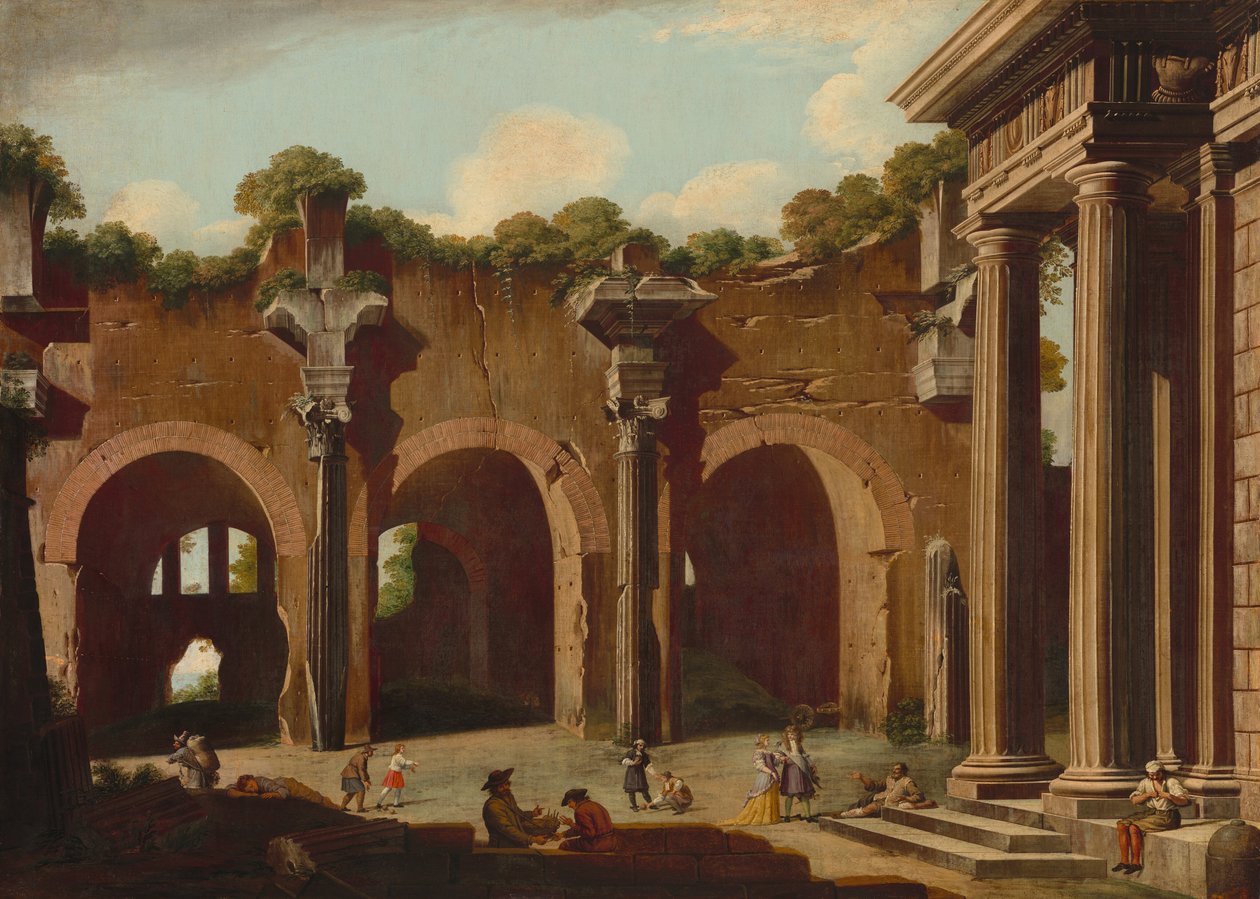 Konstantinova bazilika s dórskou kolonádou, 16851690. od Niccolo Codazzi