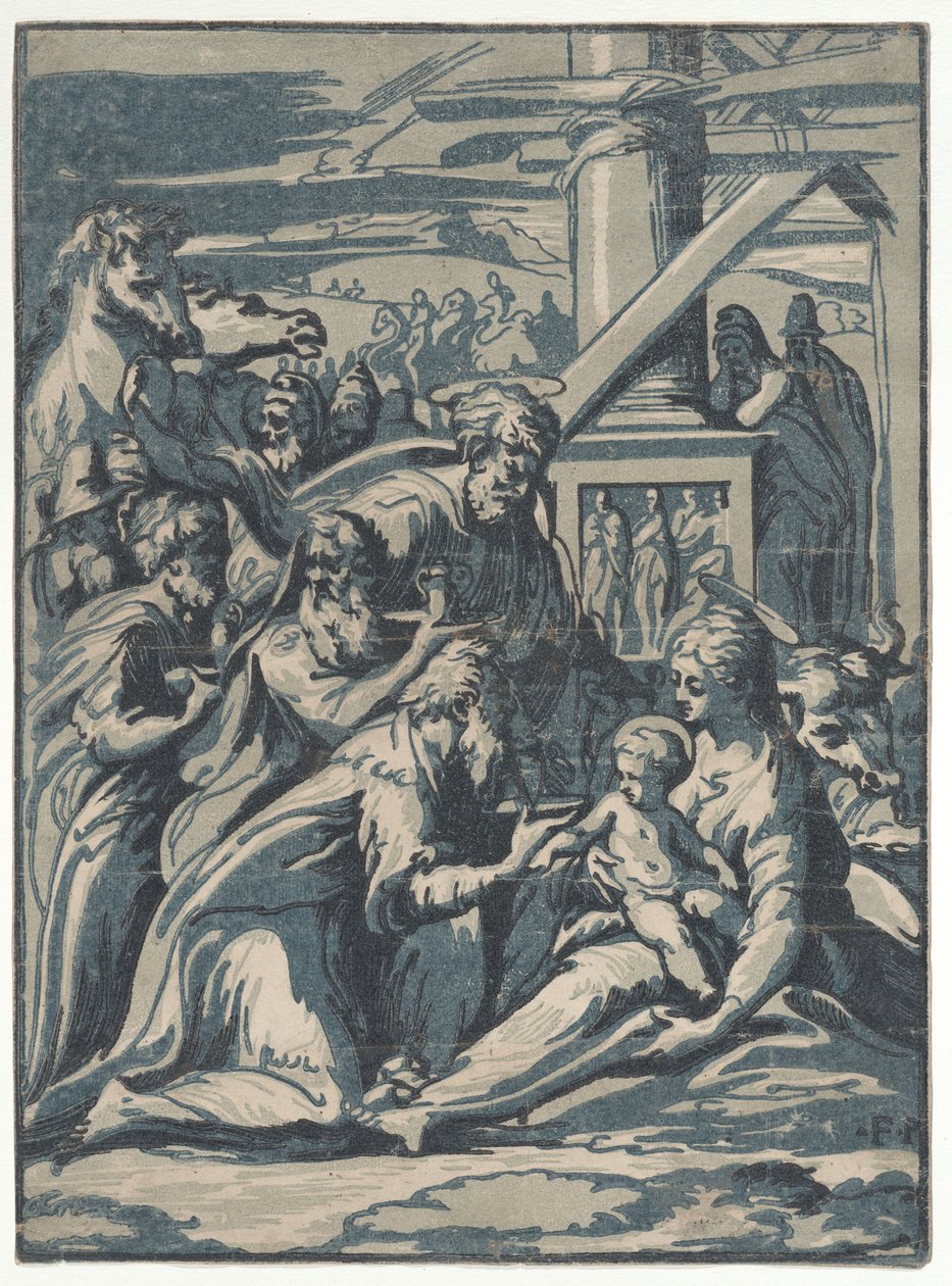 Klanění tří králů, 1540-50., 1540-50. od Niccolo Vicentino