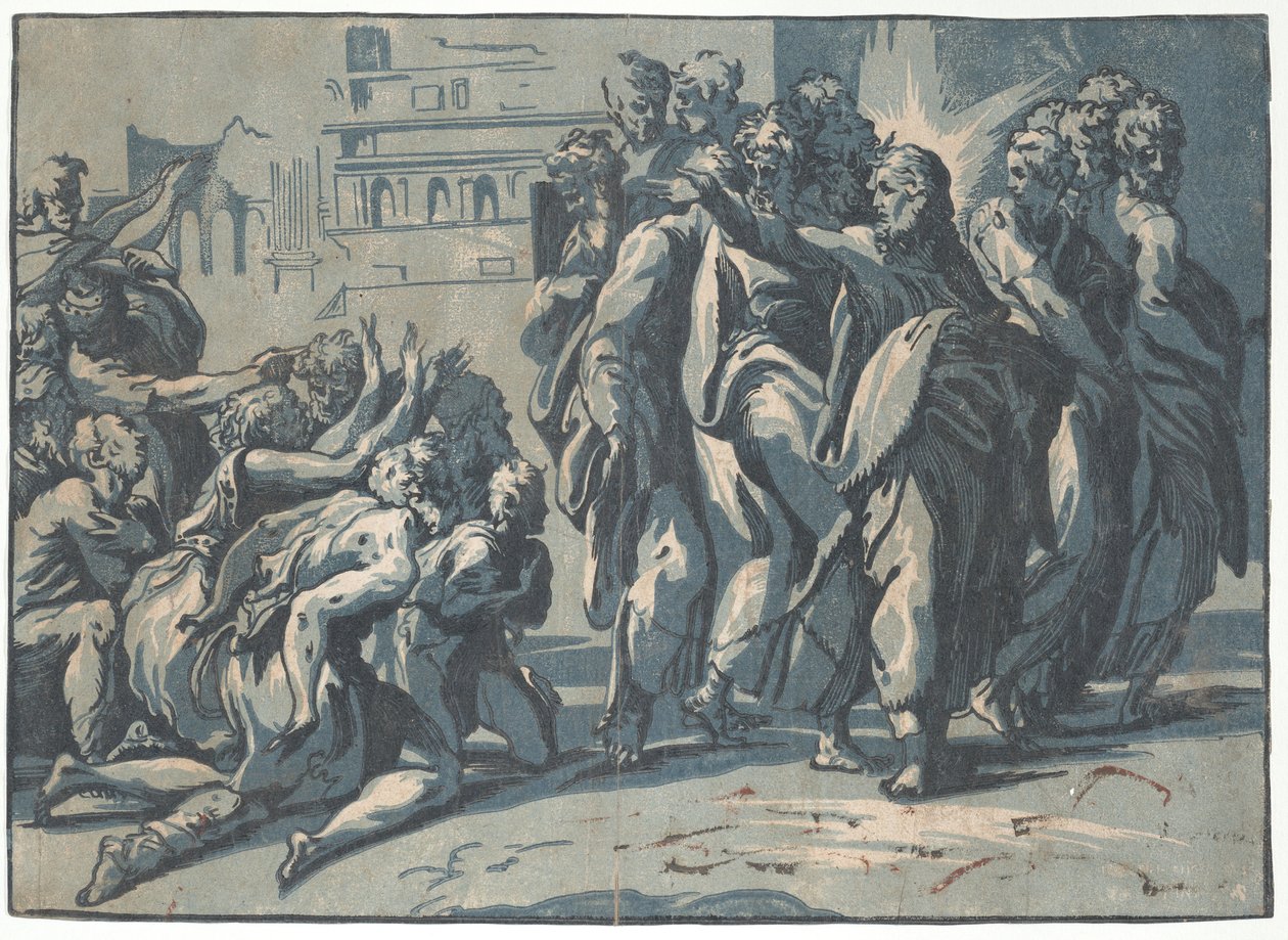 Kristus uzdravující malomocné, 1540-50., 1540-50. od Niccolo Vicentino