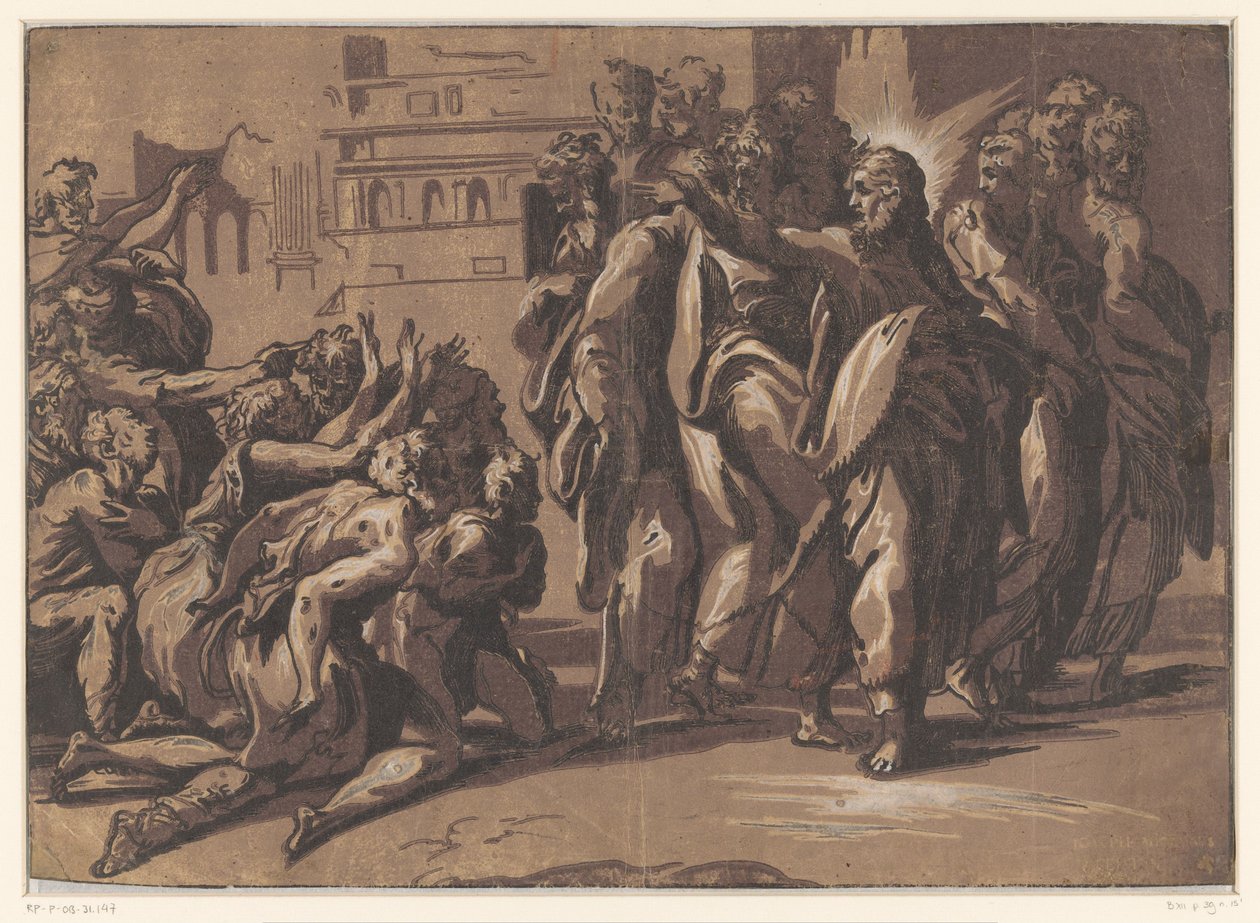 Kristus uzdravuje malomocné od Niccolo Vicentino