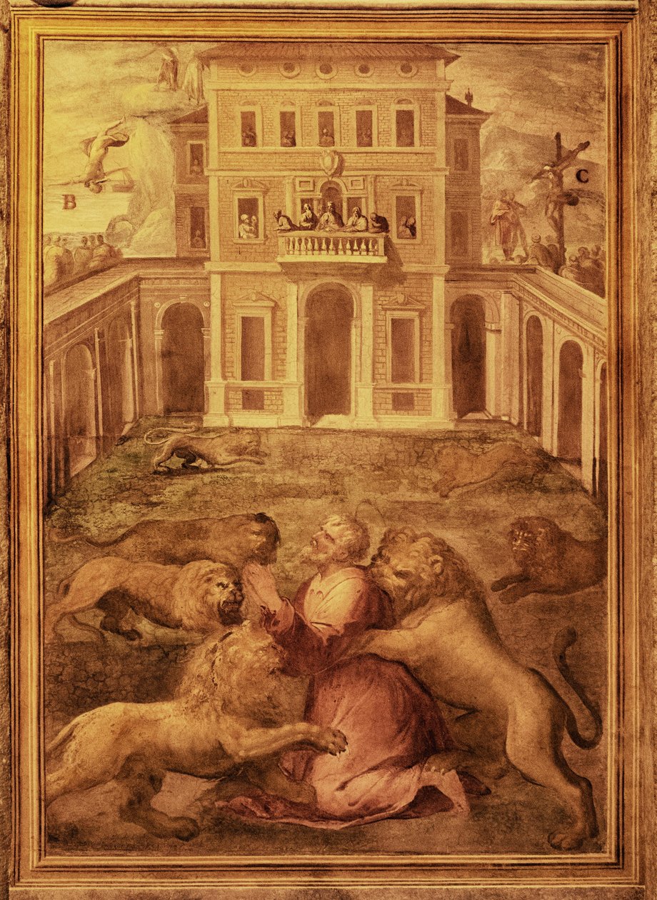 Bazilika minor Santo Stefano Rotondo, Santo Stefano al Monte Celio, bazilika Santo Stefano Rotondo al Celio od Niccolo called Pomarancio Circignani