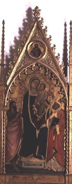 Madonna a dítě se svatými (tempera na panelu) od Niccolo di Pietro Gerini