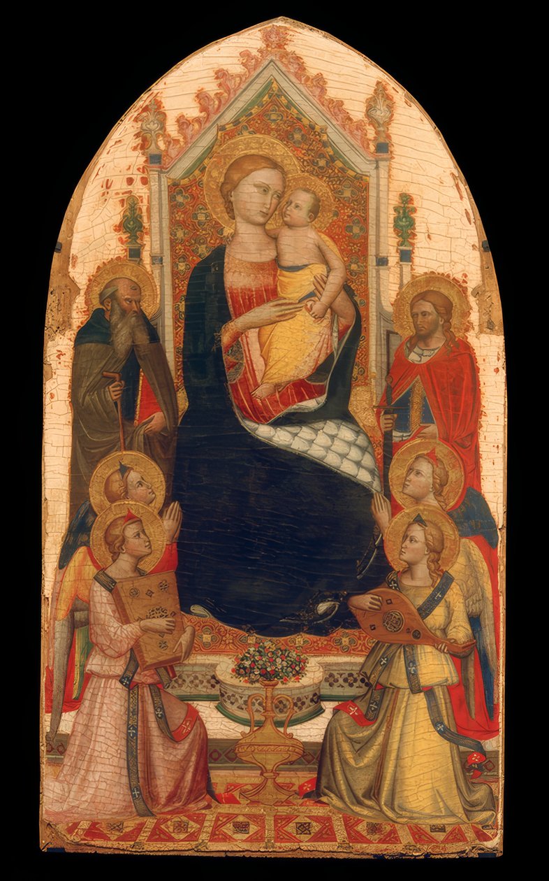 Madona s anděly a světci na trůně od Niccolo di Pietro Gerini