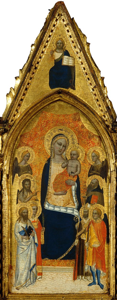 Panna a dítě mezi anděly a šesti svatými od Niccolo di Tommaso