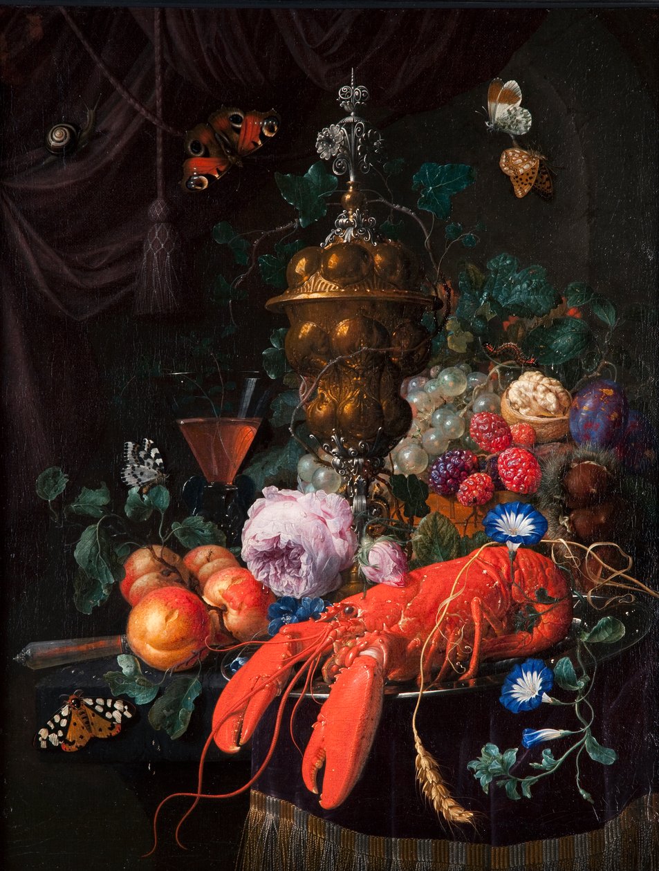 Zátiší s humrem, 1678 od Nicholaes van Verendael