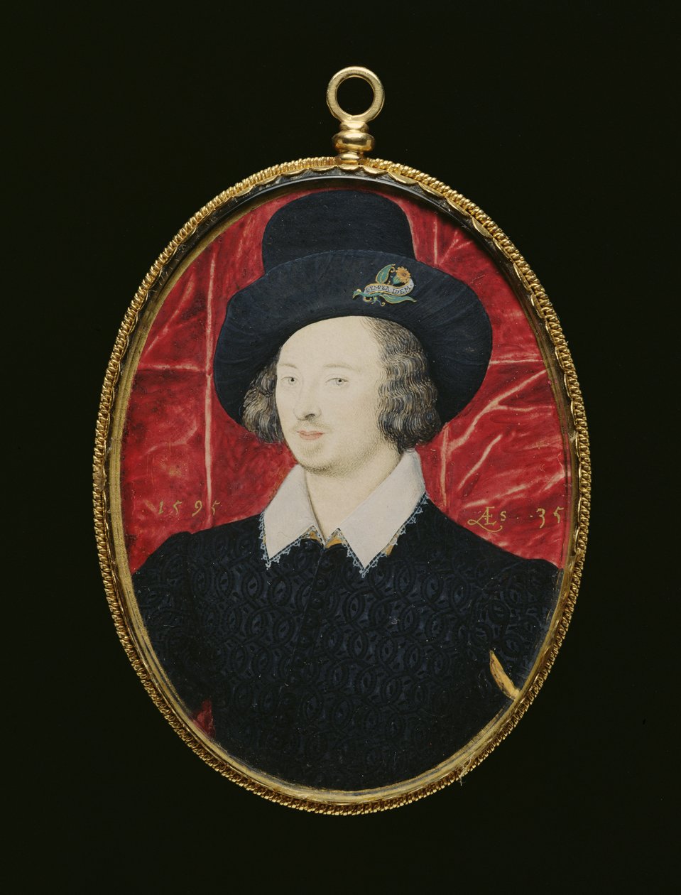 č. 3850 Portrét sira Henryho Slingsbyho (asi 1560-1634) 1595 (wc na pergamenu na kartě) od Nicholas Hilliard
