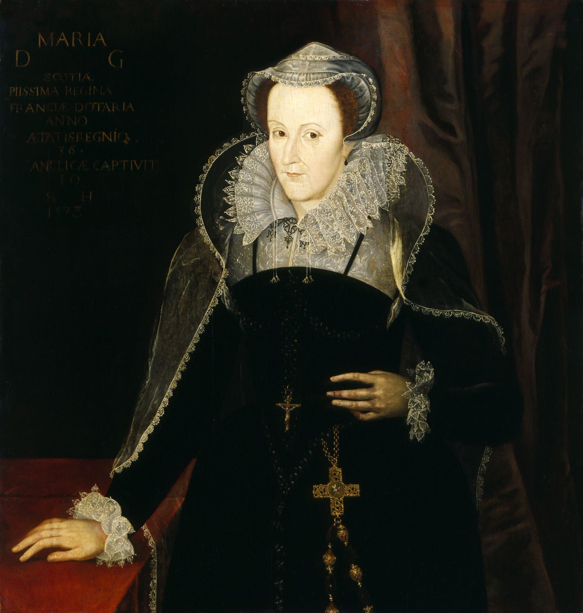 Portrét Marie Stuartovny, skotské královny, 1578 od Nicholas Hilliard