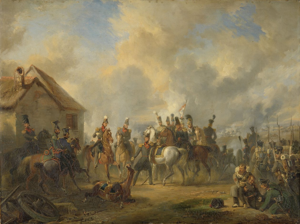 Bitva u Bautersemu během desetidenního tažení, 1833 od Nicholas Pieneman
